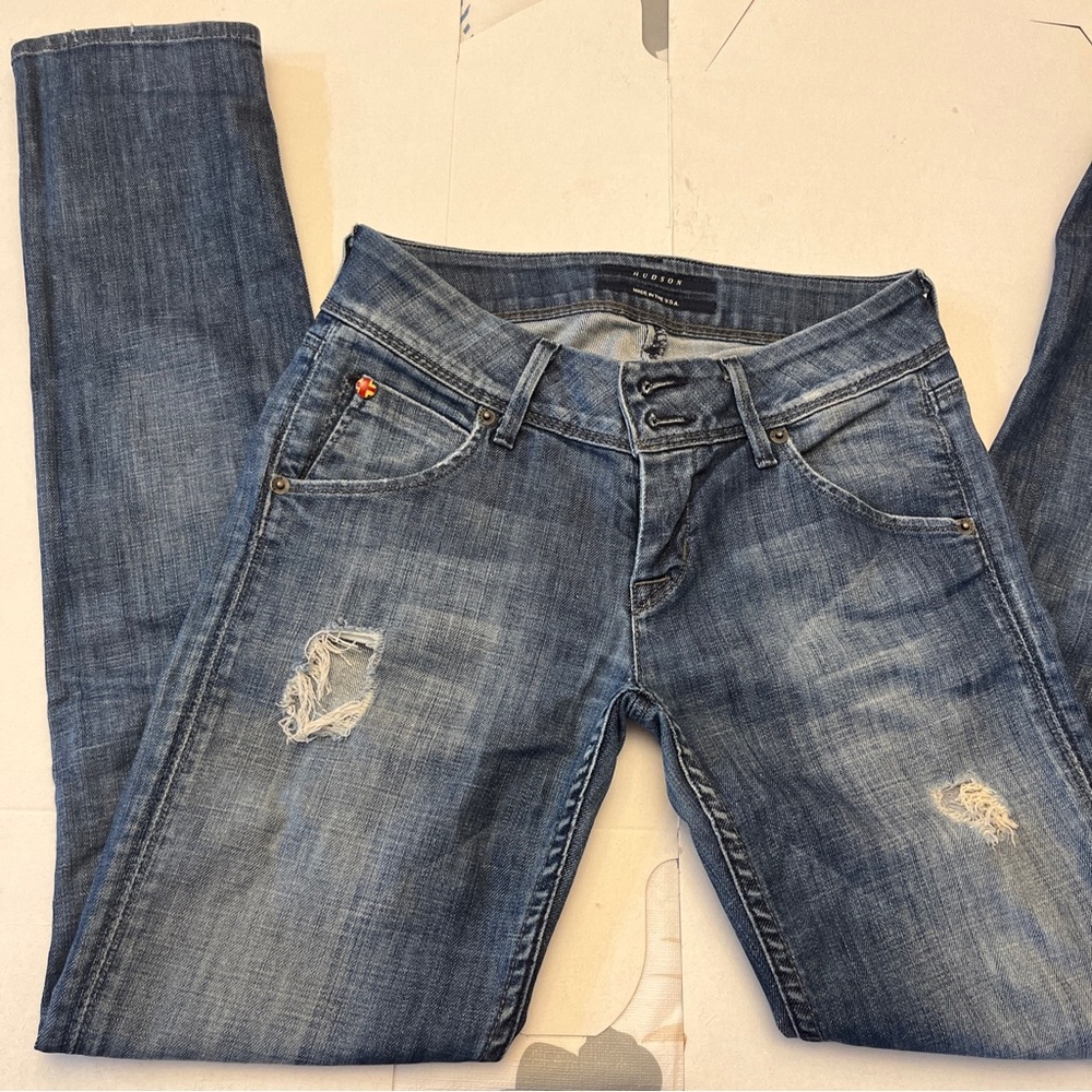 Hudson Distressed Denim Jeans